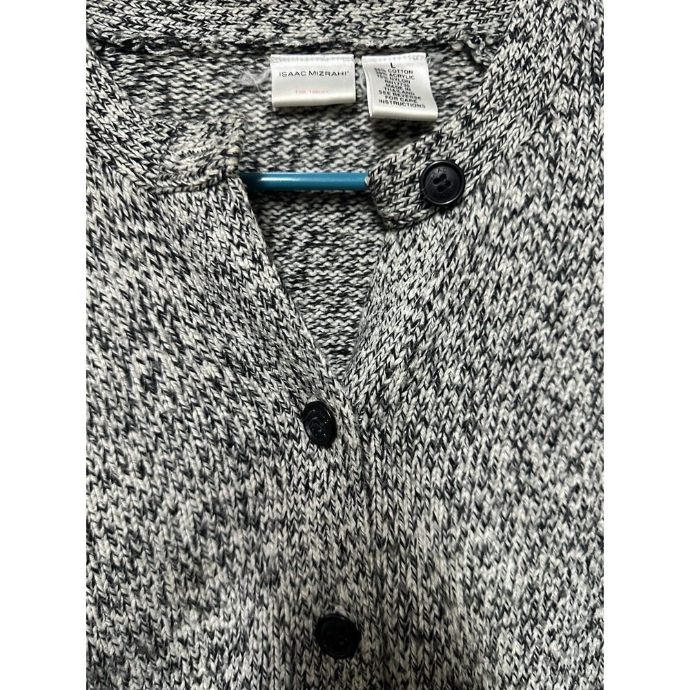 Isaac Mizrahi Sweater Size Large Button Up - Picture 2 of 3